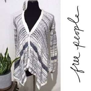 Free People Knitted Open Front Cardigan